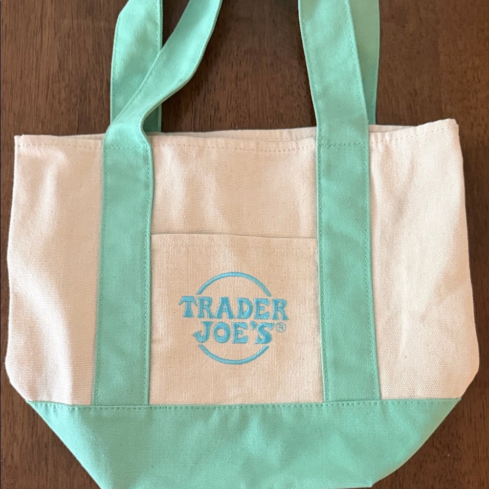 Mint Green and Cream Tote Bag